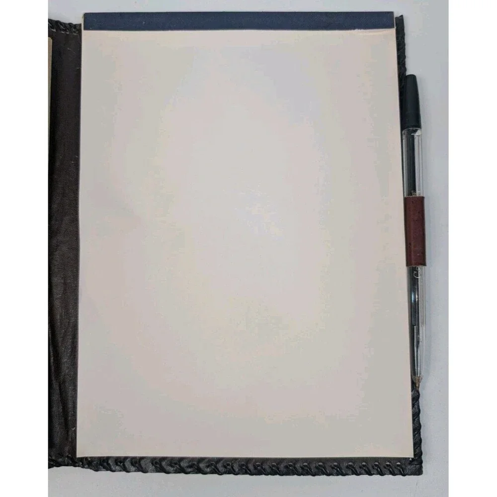 Vintage Tooled Leather Bifold Address Notebook Western Cowboy Embossed Cover